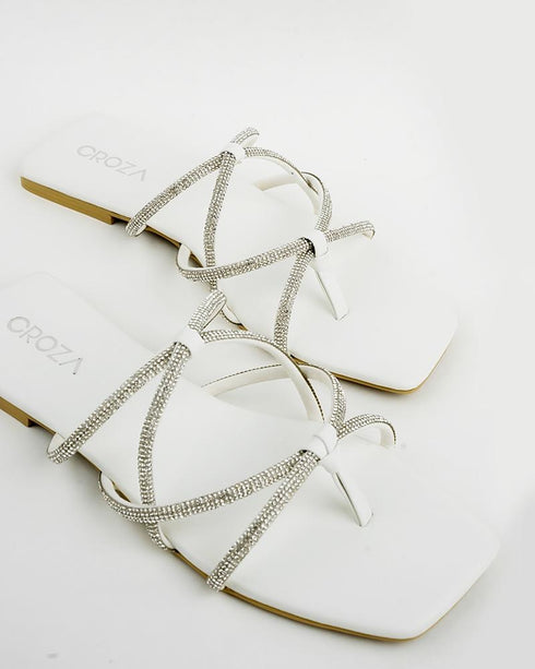 Criss Cross Studded Flats